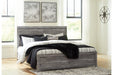 Bronyan Dark Gray King Panel Bed - Gate FurnitureKing Bed