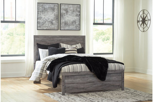 Bronyan Dark Gray Queen Panel Bed - Gate FurnitureQueen Bed