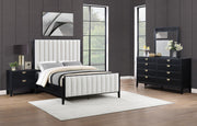 Brookmead 4-piece Upholstered Cal King Bedroom Set Black - 224710KW-S4