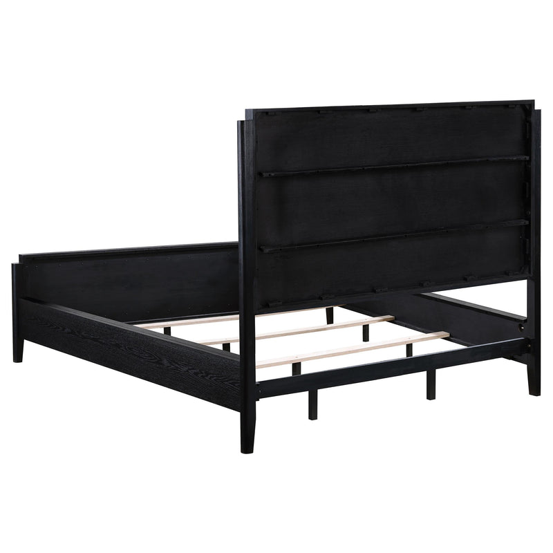 Brookmead 4-piece Upholstered Cal King Bedroom Set Black - 224710KW-S4