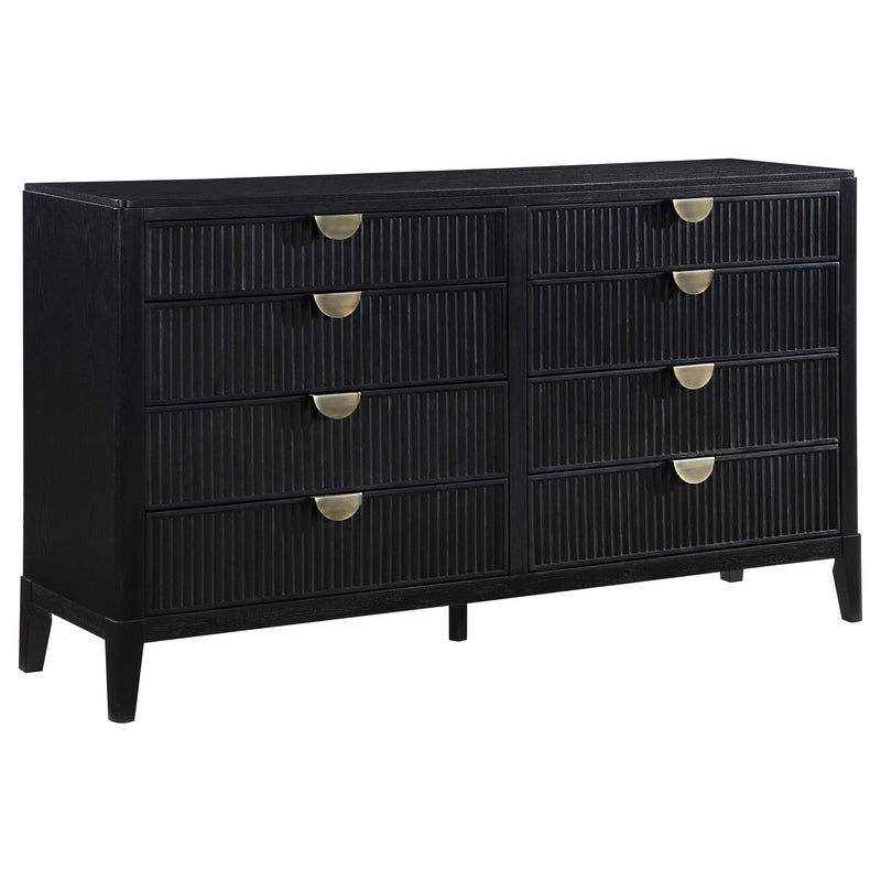 Brookmead 4-piece Upholstered Cal King Bedroom Set Black - 224710KW-S4