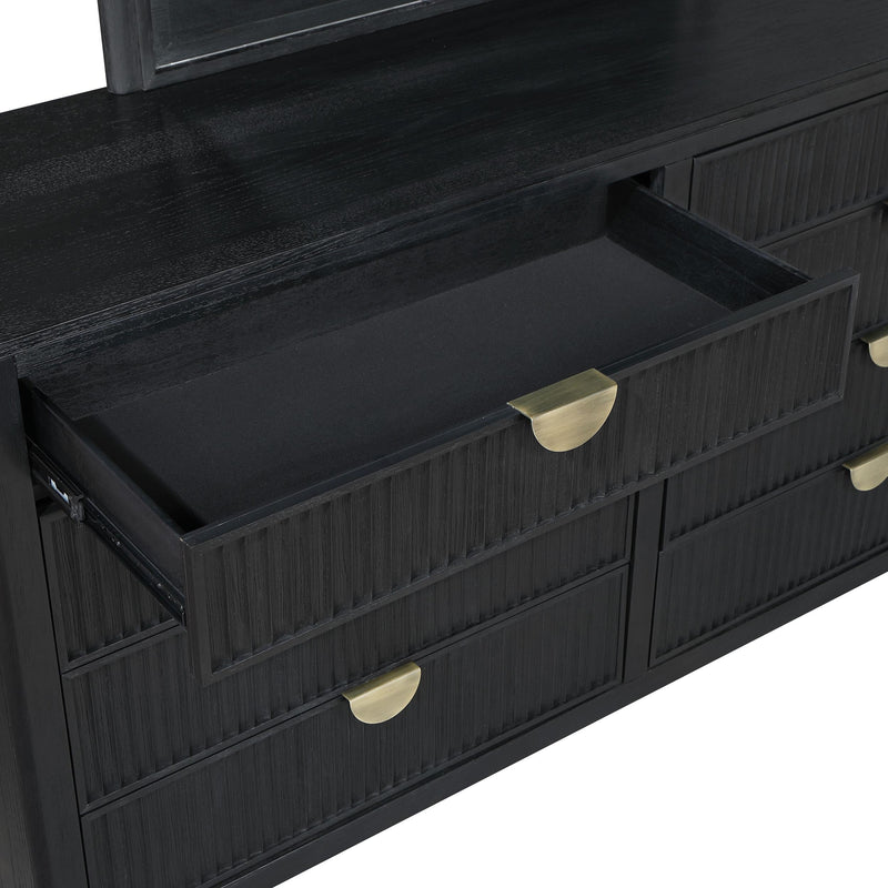 Brookmead 4-piece Upholstered Queen Bedroom Set Black - 224710Q-S4