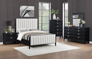 Brookmead 5-piece Upholstered Queen Bedroom Set Black - 224710Q-S5
