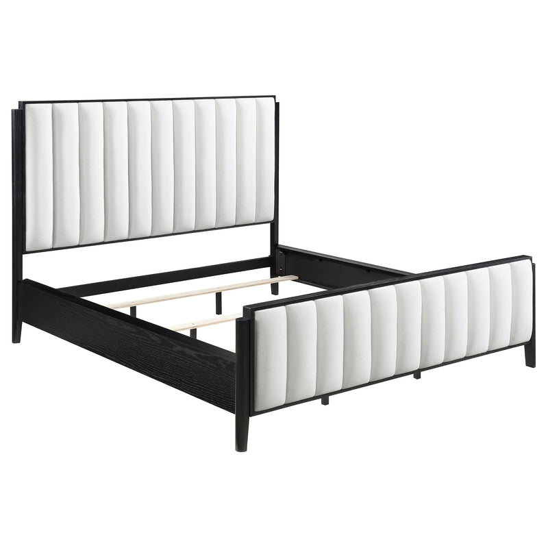 Brookmead 60-inch Upholstered California King Bed Black - 224710KW