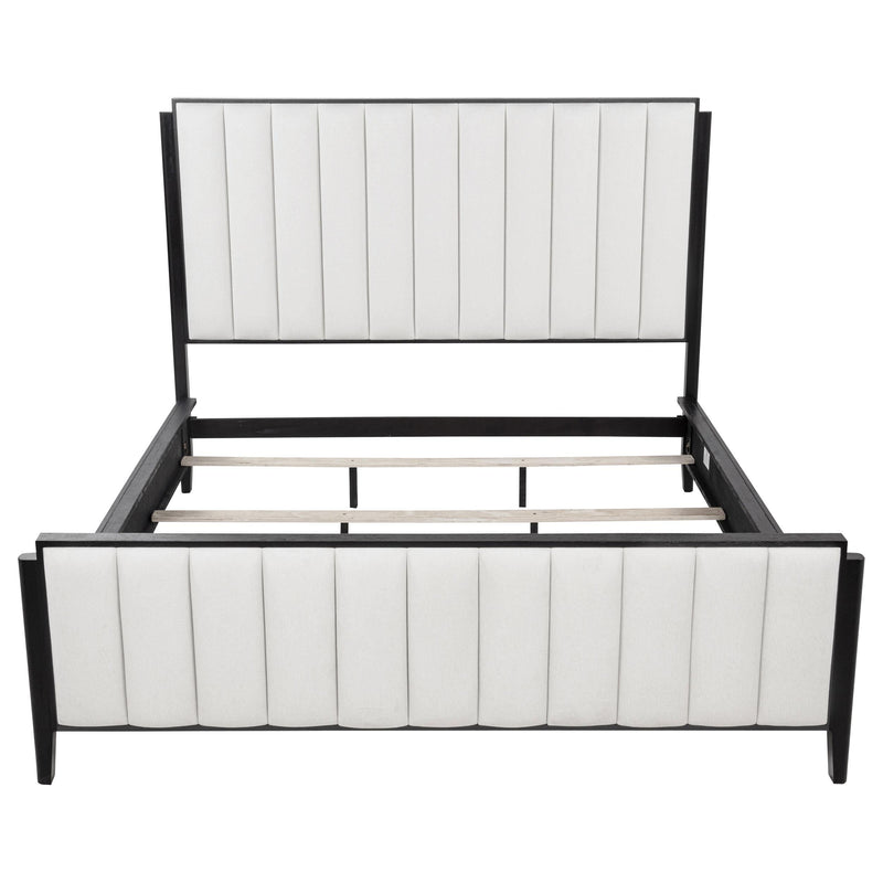 Brookmead 60-inch Upholstered California King Bed Black - 224710KW