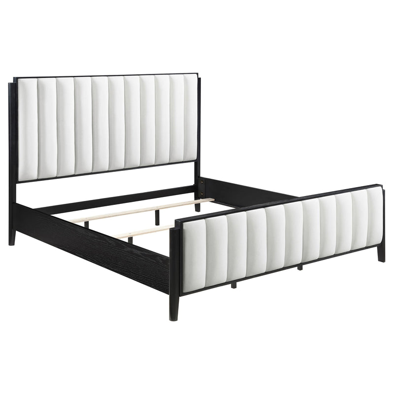 Brookmead 60-inch Upholstered Eastern King Bed Black - 224710KE