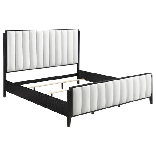 Brookmead 60-inch Upholstered Eastern King Bed Black - 224710KE