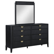 Brookmead 8-drawer Dresser with Mirror Black - 224713M