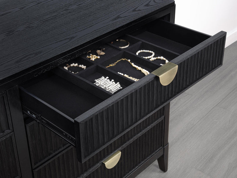 Brookmead 8-drawer Dresser with Mirror Black - 224713M