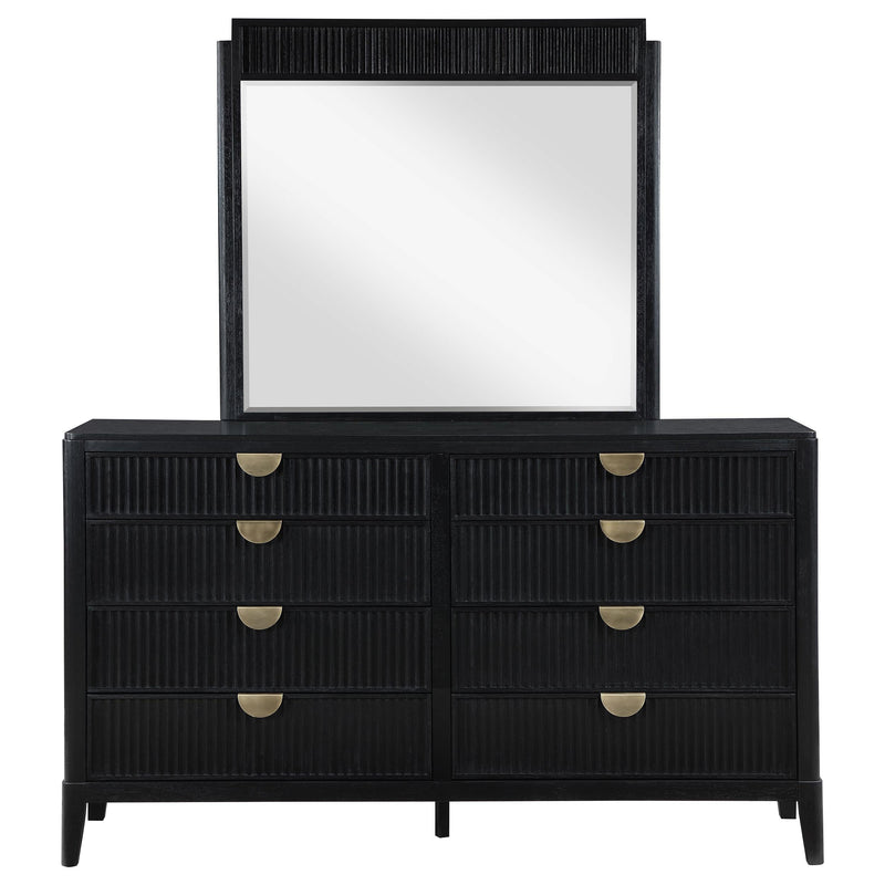 Brookmead 8-drawer Dresser with Mirror Black - 224713M