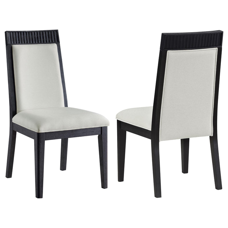 Brookmead Dining Side Chair Ivory and Black (Set of 2) - 108233