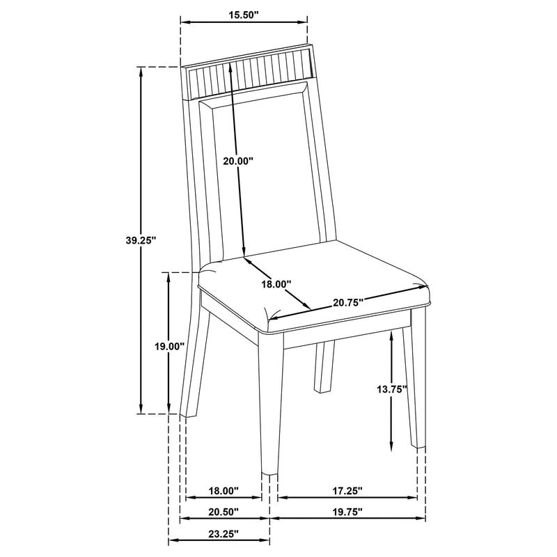 Brookmead Dining Side Chair Ivory and Black (Set of 2) - 108233