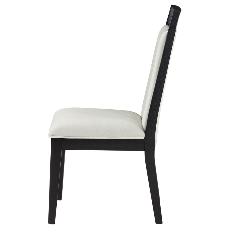 Brookmead Dining Side Chair Ivory and Black (Set of 2) - 108233