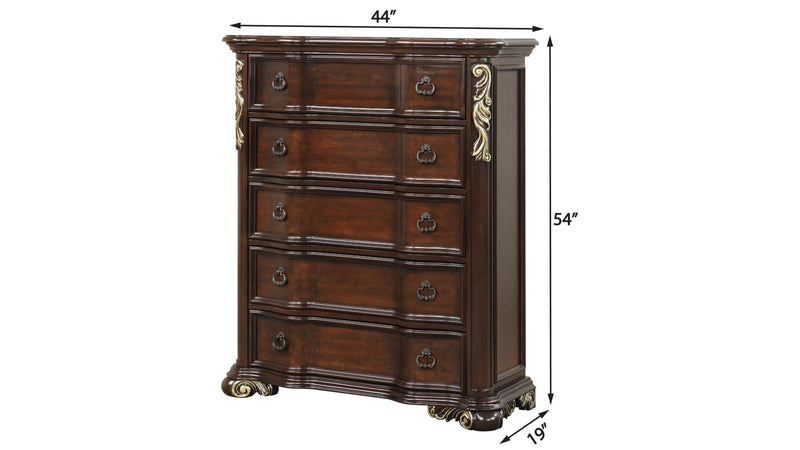 Brooks - 5 Drawers Brown Chest - B230-C