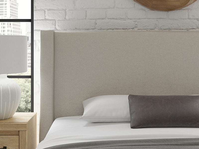 Brozmont Oatmeal King Upholstered Storage Bed - B1045B14