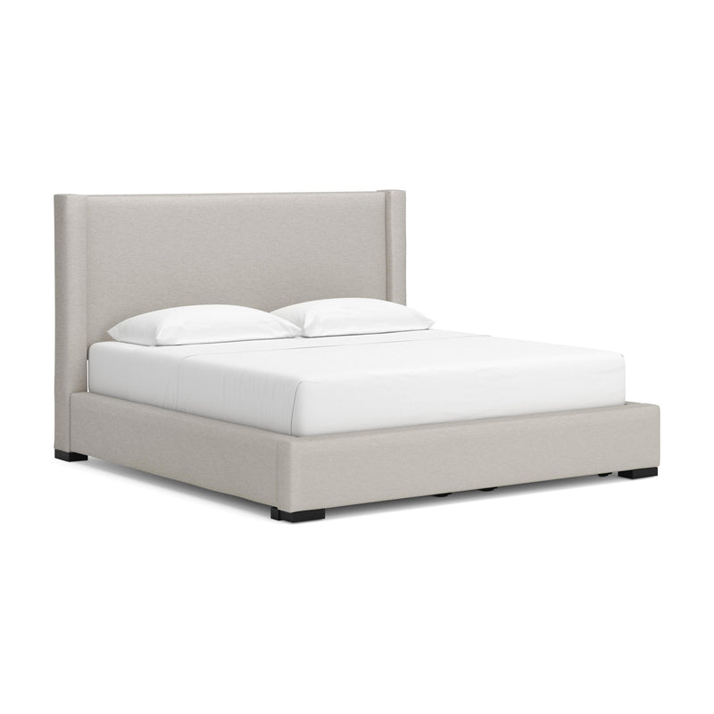 Brozmont Oatmeal King Upholstered Storage Bed - B1045B14