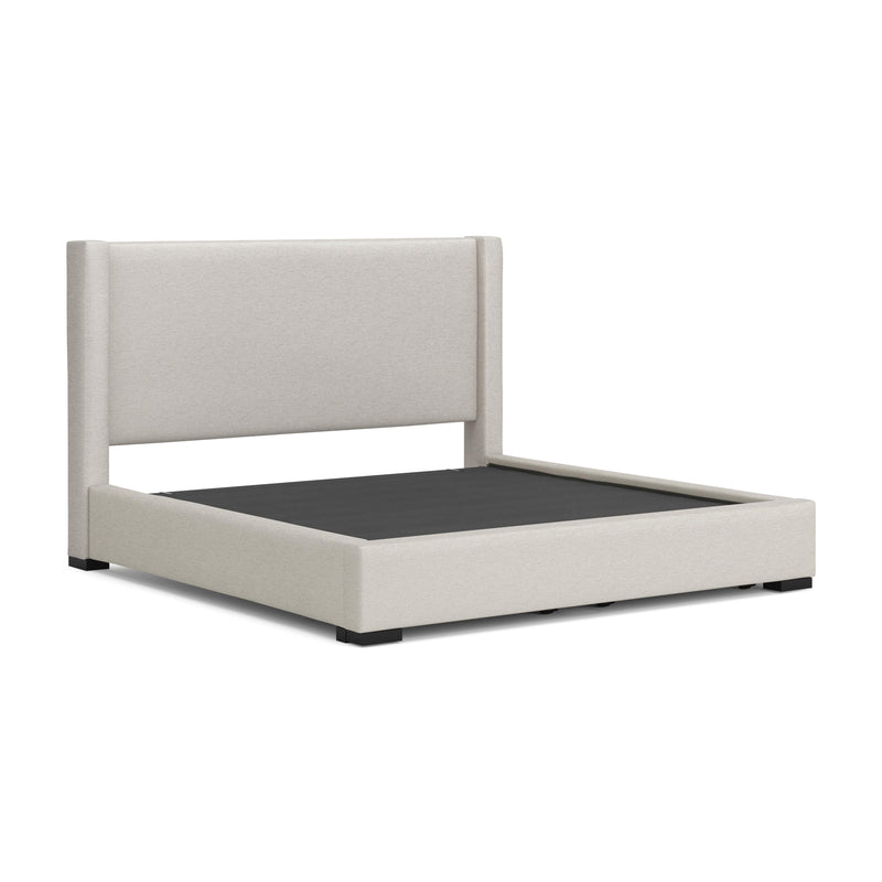 Brozmont Oatmeal King Upholstered Storage Bed - B1045B14