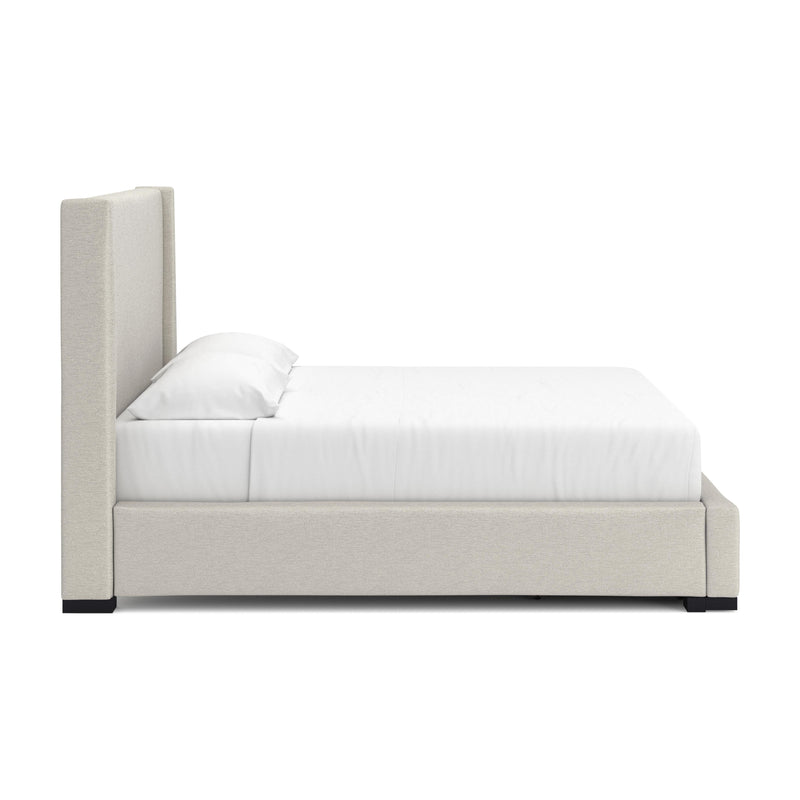 Brozmont Oatmeal King Upholstered Storage Bed - B1045B14