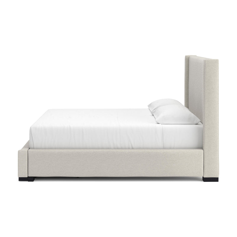 Brozmont Oatmeal King Upholstered Storage Bed - B1045B14