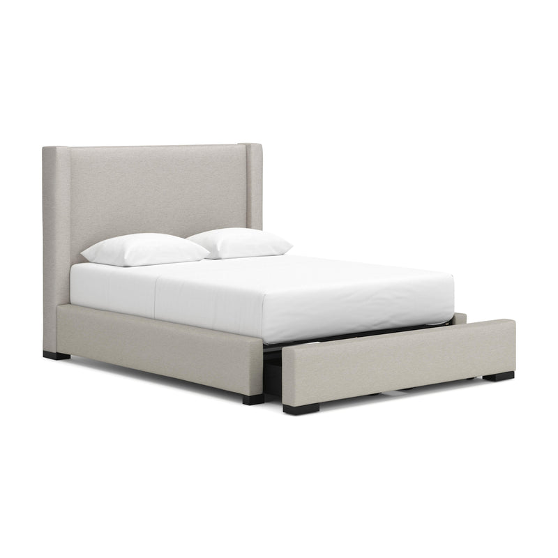 Brozmont Oatmeal Queen Upholstered Storage Bed - B1045B12