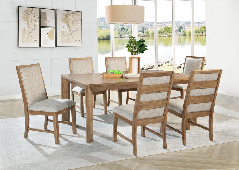 Bruner Upholstered Side Chair Natural Brown (Set of 2) - 109102