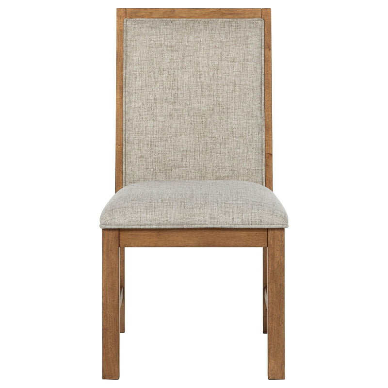 Bruner Upholstered Side Chair Natural Brown (Set of 2) - 109102