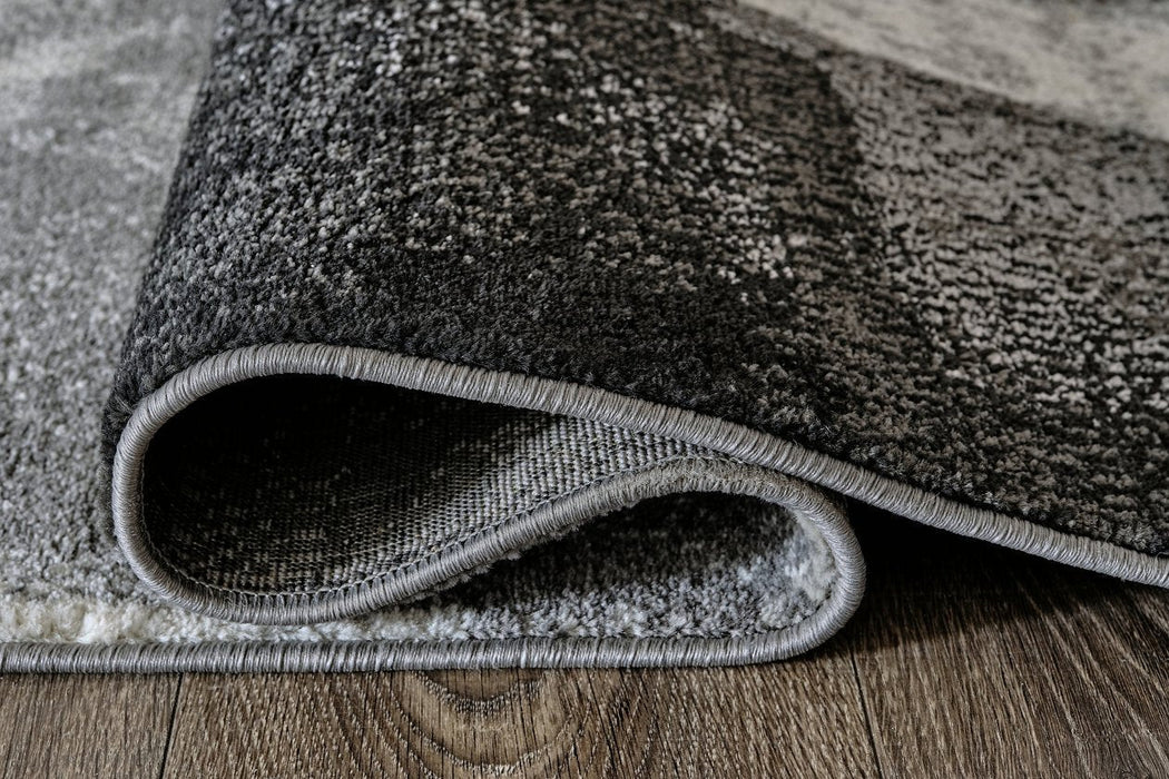 Brycebourne Black/Cream/Gray Medium Rug - Gate FurnitureRug Medium