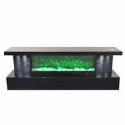 BTVS102 BLACK TV STAND FIREPLACE - 210000007813