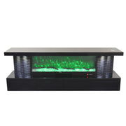 BTVS102 BLACK TV STAND FIREPLACE - 210000007813