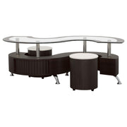 Buckley 3-piece Coffee Table and Stools Set Cappuccino - 720218