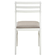 Bucknell 3-piece Round Drop Leaf Dining Table Set White - 130005WHT