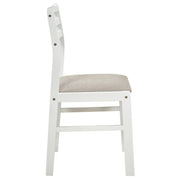 Bucknell 3-piece Round Drop Leaf Dining Table Set White - 130005WHT