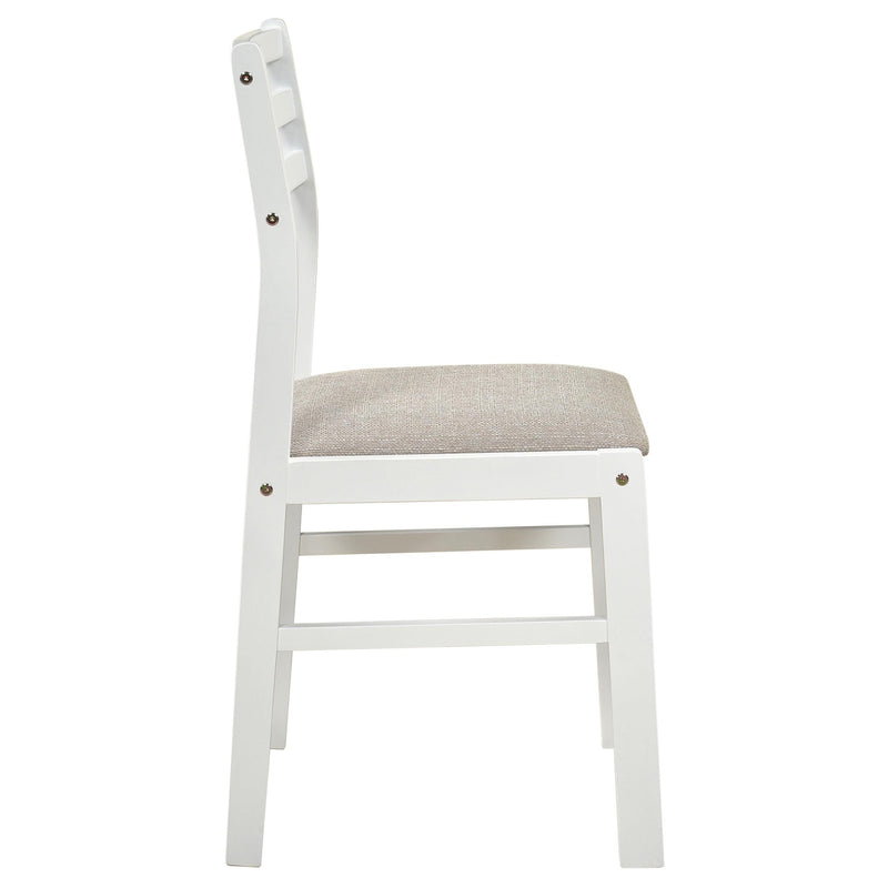 Bucknell 3-piece Round Drop Leaf Dining Table Set White - 130005WHT