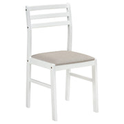 Bucknell 3-piece Round Drop Leaf Dining Table Set White - 130005WHT