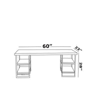 Buket Study Desk in Black - 790-BUK-SD-BLC