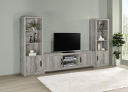 Burke 2-door Engineered Wood 71-inch TV Stand Grey Driftwood - 701025