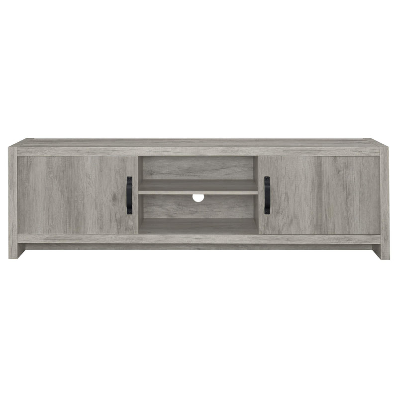 Burke 2-door Engineered Wood 71-inch TV Stand Grey Driftwood - 701025