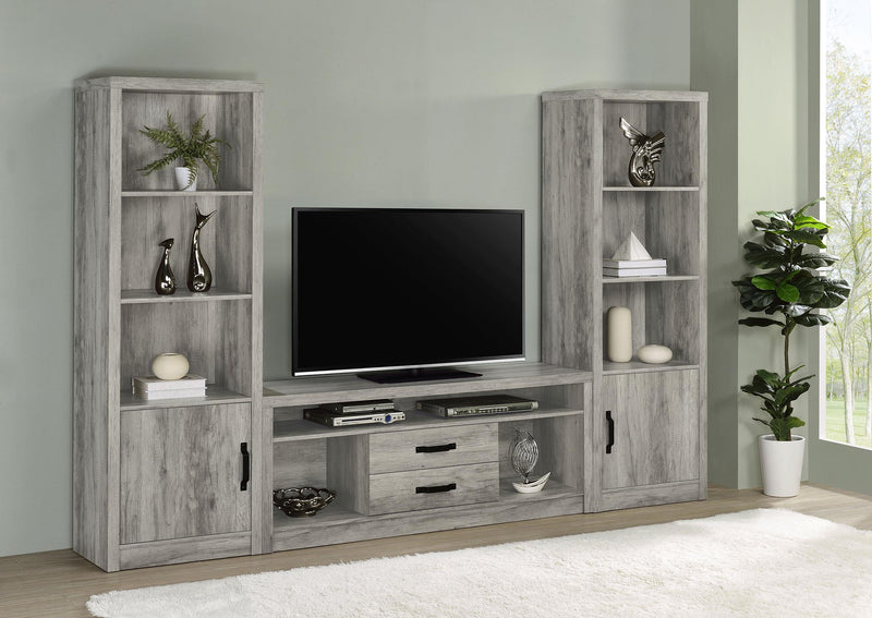 Burke 2-drawer Engineered Wood 59-inch TV Stand Grey Driftwood - 701024