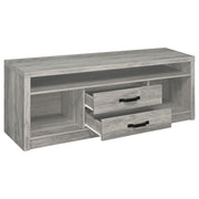 Burke 2-drawer Engineered Wood 59-inch TV Stand Grey Driftwood - 701024