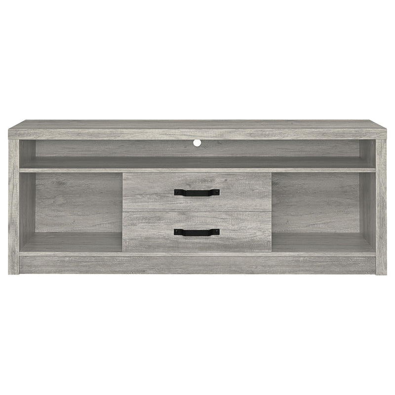 Burke 2-drawer Engineered Wood 59-inch TV Stand Grey Driftwood - 701024