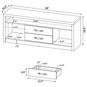 Burke 3-piece 59-inch TV Entertainment Center Grey Driftwood - 701024-SET