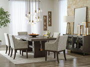 Burkhaus Dark Brown Extendable Upholstered Dining Set - Lara FurnitureDining Room Set