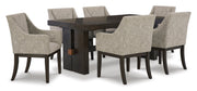 Burkhaus Dark Brown Extendable Upholstered Dining Set - Lara FurnitureDining Room Set