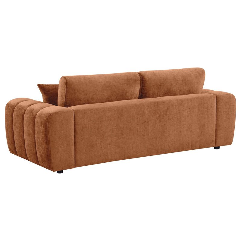 Burnett 2-piece Chenille Upholstered Sofa Set Burnt Orange - 504951-S2
