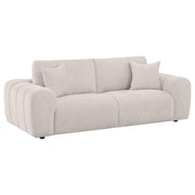 Burnett 2-piece Chenille Upholstered Sofa Set Ivory - 504955-S2