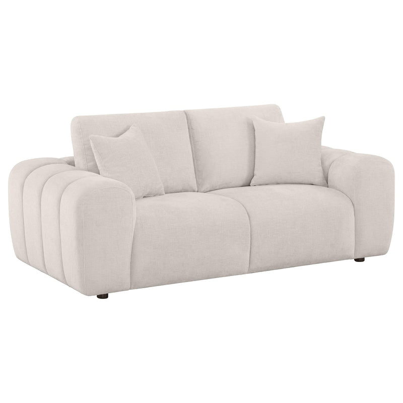 Burnett 2-piece Chenille Upholstered Sofa Set Ivory - 504955-S2