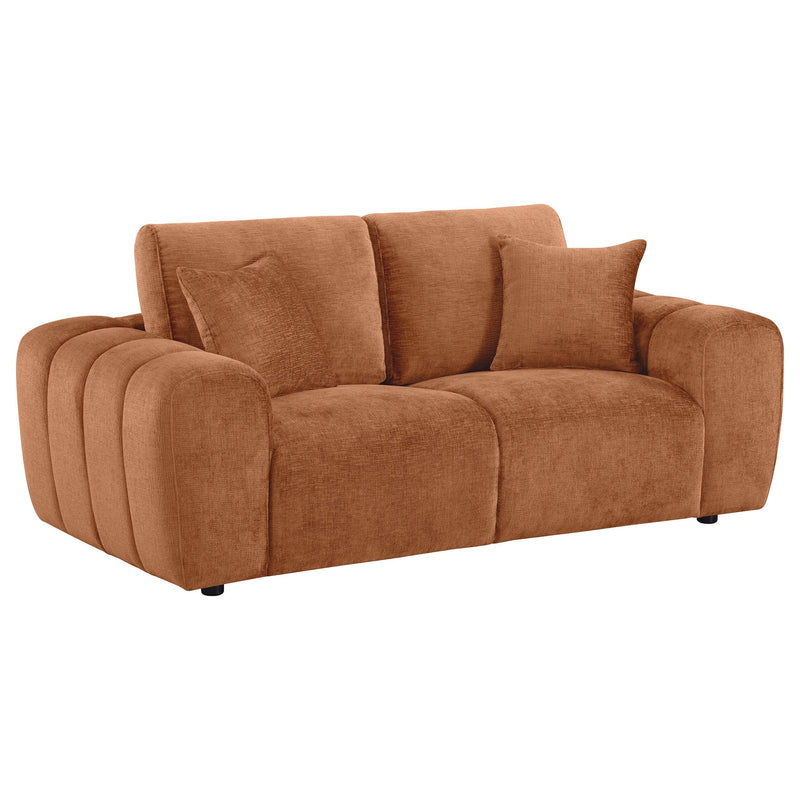 Burnett 3-piece Chenille Upholstered Sofa Set Burnt Orange - 504951-S3