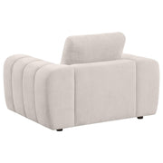 Burnett 3-piece Chenille Upholstered Sofa Set Ivory - 504955-S3