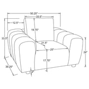 Burnett 4-piece Chenille Upholstered Sofa Set Ivory - 504955-S4