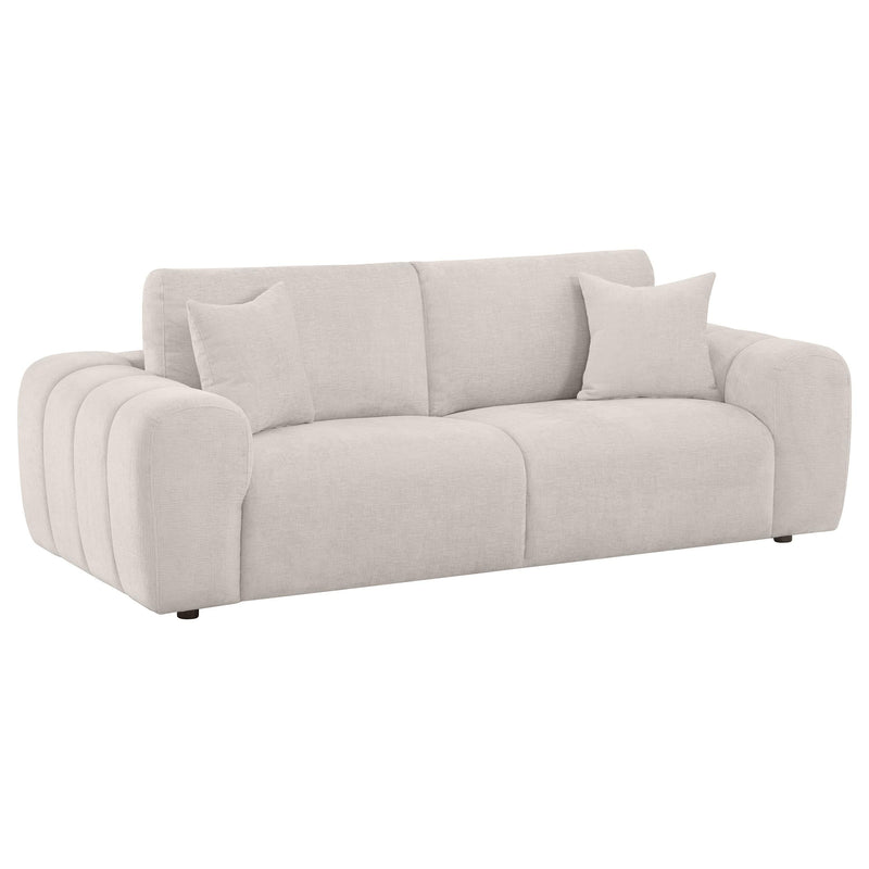 Burnett 4-piece Chenille Upholstered Sofa Set Ivory - 504955-S4